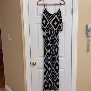 Black and cream maxi dress sz M
